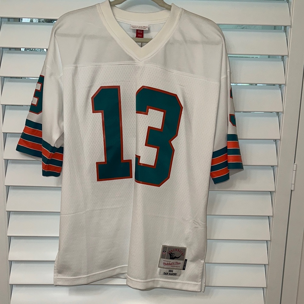 Mitchell & Ness White and Teal Men's Jersey